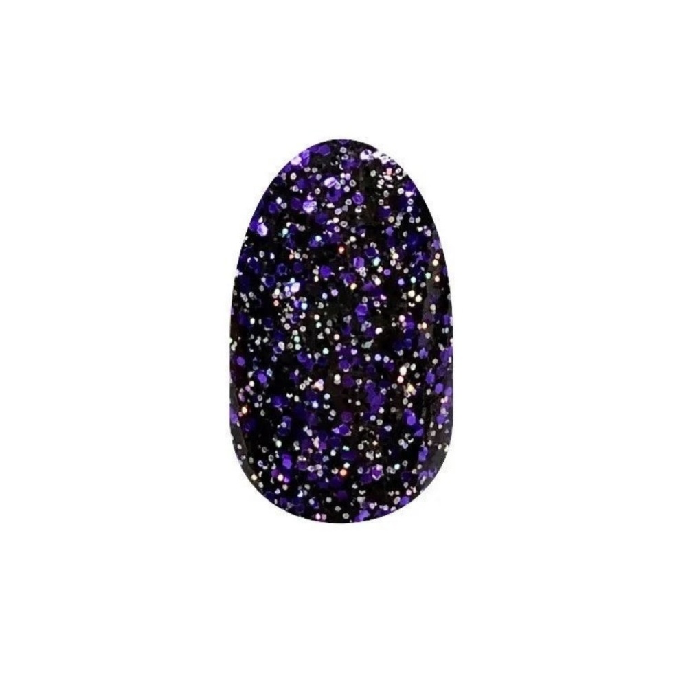 *Retired* Color Street: Living the Gleam | Black Glitter Purple Party Halloween - Picture 15 of 16